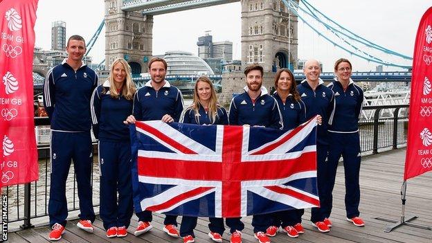 Elliot Willis with Team GB sailing squad