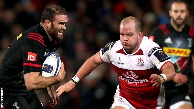 Callum Black (right) in action for Ulster