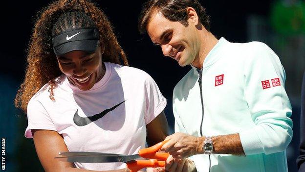 Serena Williams and Roger Federer