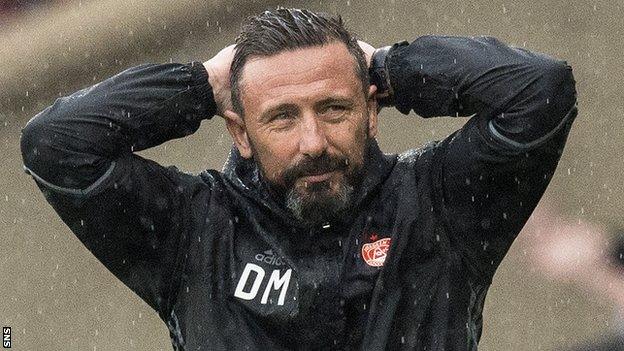 Derek McInnes looks frustrated after Aberdeen's Scottish Cup final loss to Celtic