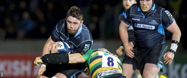 Ryan Wilson on action for Glasgow Warriors