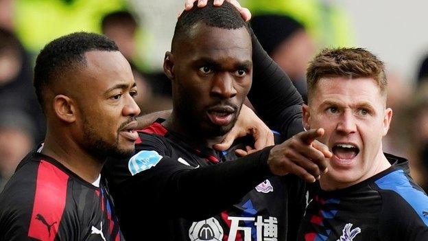 Christian Benteke celebrates