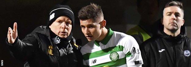 Patryk Kilmala made his Celtic debut in the final few minutes