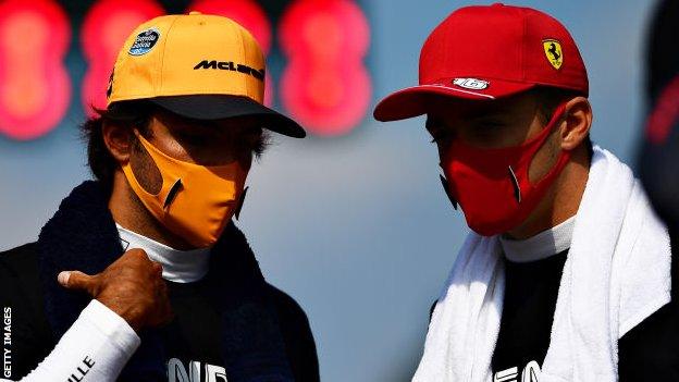 Carlos Sainz and Charles Leclerc