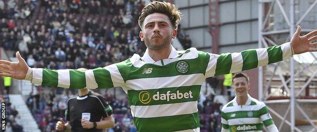 Patrick Roberts scored a wonderful goal at Tynecastle and set up the first two in a 5-0 win