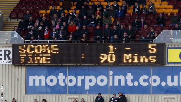 Motherwell's 5-1 defeat to Dundee on the 25th Feb 2017 resulted in Mark McGhee's sacking