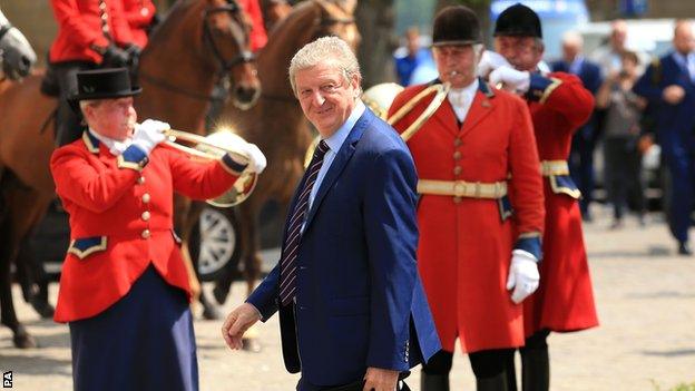 England manager Roy Hodgson arrives in Chantilly, where England will be based for Euro 2016