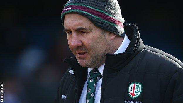 London Irish head coach Tom Coventry