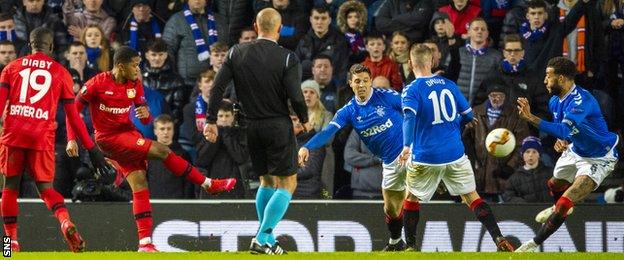 Leon Bailey scores