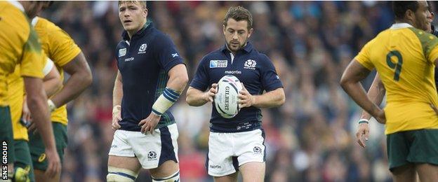 Greig Laidlaw in action against Australia at Twickenham