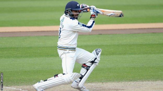 Yorkshire's Adil Rashid bats