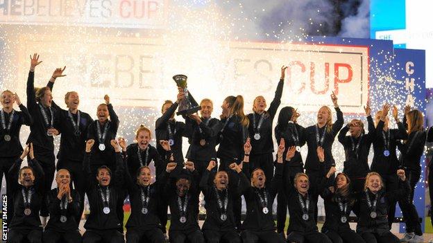 England women lift the SheBelieves Cup