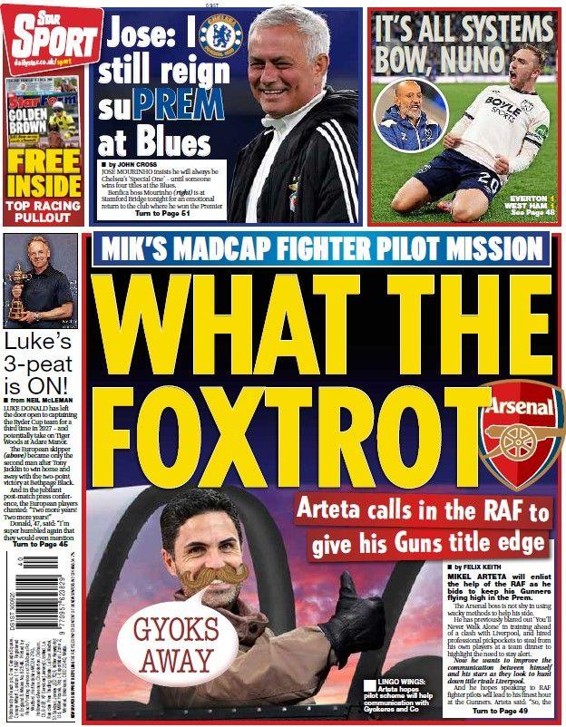 The back page of the Daily Star