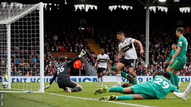 Aleksandar Mitrovic scores for Fulham against Watford