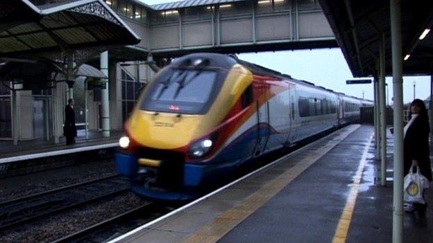 East Midlands train at Kettering