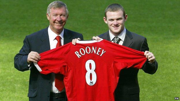 Wayne Rooney and Alex Ferguson