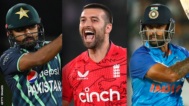 Babar Azam, Mark Wood and Suryakumar Yadav