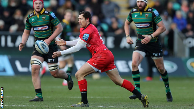 Alex Goode in action for Saracens