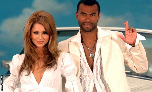 Ashley Cole and Cheryl took part in an advertising campaign for the National Lottery in July 2006, before their wedding that month