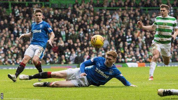 Rangers and Celtic players