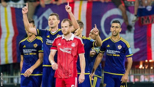 Aberdeen lost out narrowly to Maribor in Europa League qualifying last season