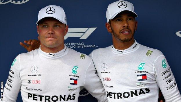 Valtteri Bottas and Lewis Hamilton