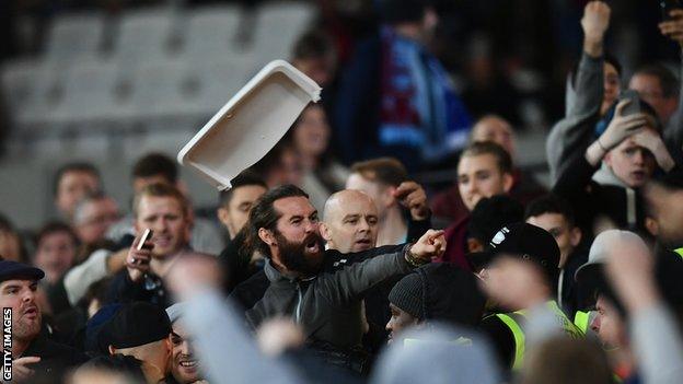 Crowd trouble as West Ham beat Chelsea