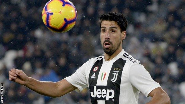 Juventus midfielder Sami Khedira