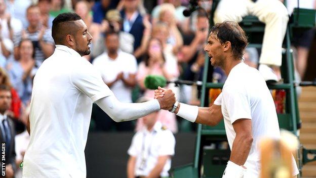 Nick Kyrgios and Rafael Nadal