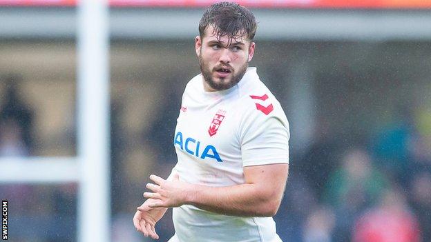 Rob Butler in action for England Knights