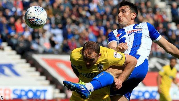 Gary Roberts in action for Wigan Athletic