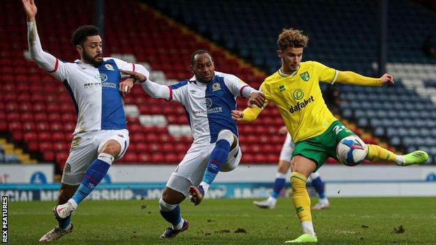 Josh Martin playing for Norwich