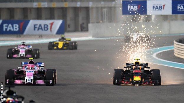 Esteban Ocon and Max Verstappen