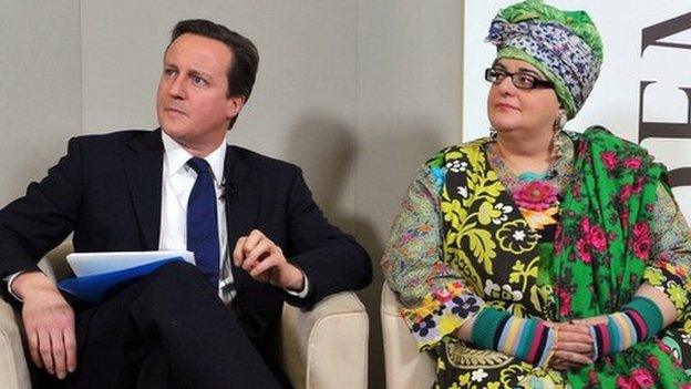 David Cameron and Camila Batmanghelidjh