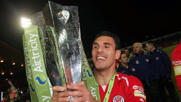 Gavin Peers played on Baraclough's League of Ireland title-winning Sligo Rovers side in 2012