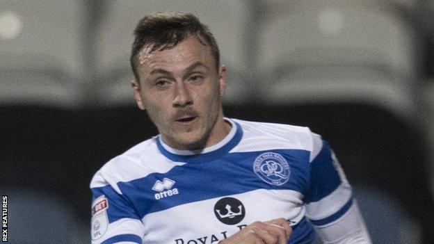 Josh Scowen playing for QPR