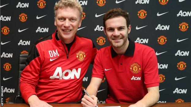 David Moyes and Juan Mata