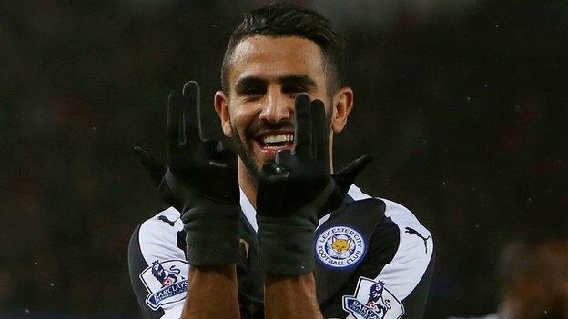 Leicester winger Riyad Mahrez