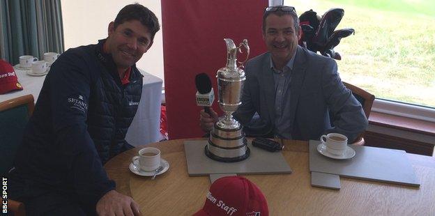 Iain Carter interviewing Padraig Harrington