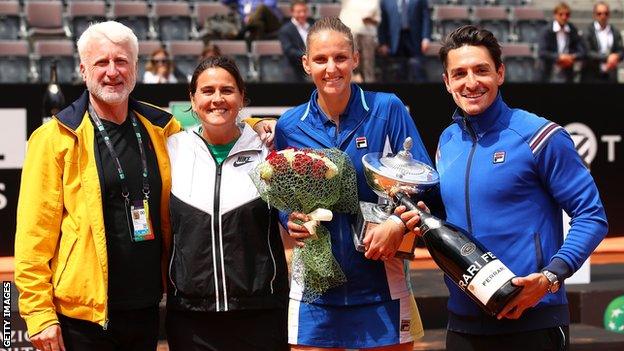 Karolina Pliskova pictured after her win at the Rome Masters