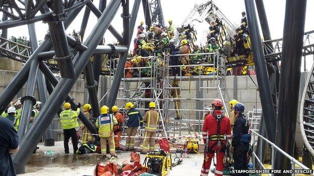 Smiler crash rescue