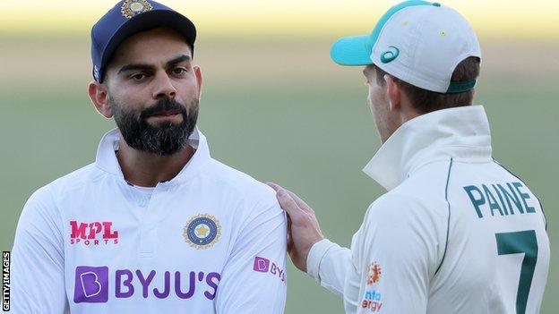 Virat Kohli and Tim Paine