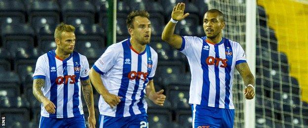 Kilmarnock players celebrating