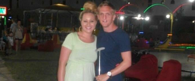 Gemma Porteous and Dean Brett on holiday