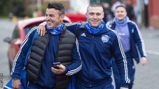 Peterhead players are trying to raise cash for teammate Gary Fraser (right) to have surgery