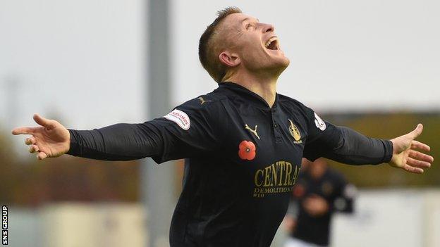 John Baird scored a hat-trick for Falkirk