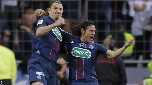 Zlatan Ibrahimovic and Edinson Cavani