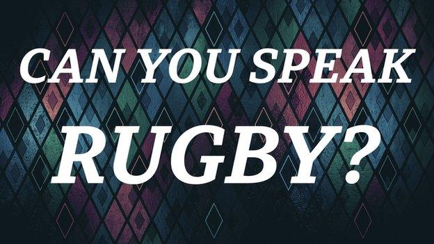 A graphic saying 'Can you speak rugby?