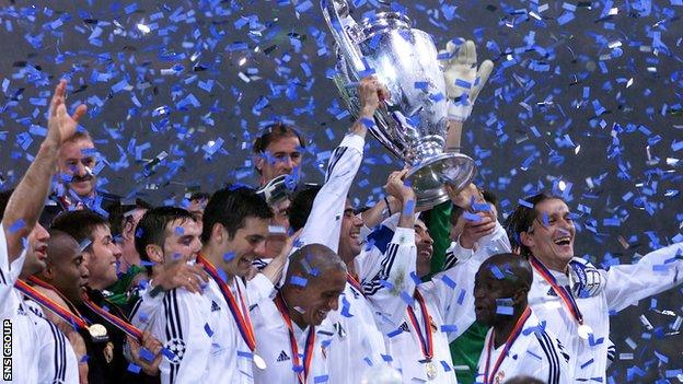 Real Madrid won the Champions League final at Hampden in 2002