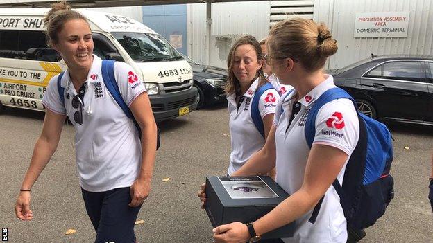 Natalie Sciver, Fran Wilson and Heather Knight